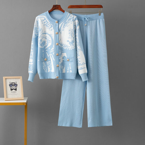 Casual Sports Wide-leg Pants Two-piece Set