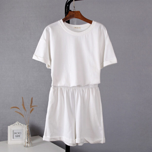 Hirsionsan Summer Cotton Sets Women Casual Two Pieces Short