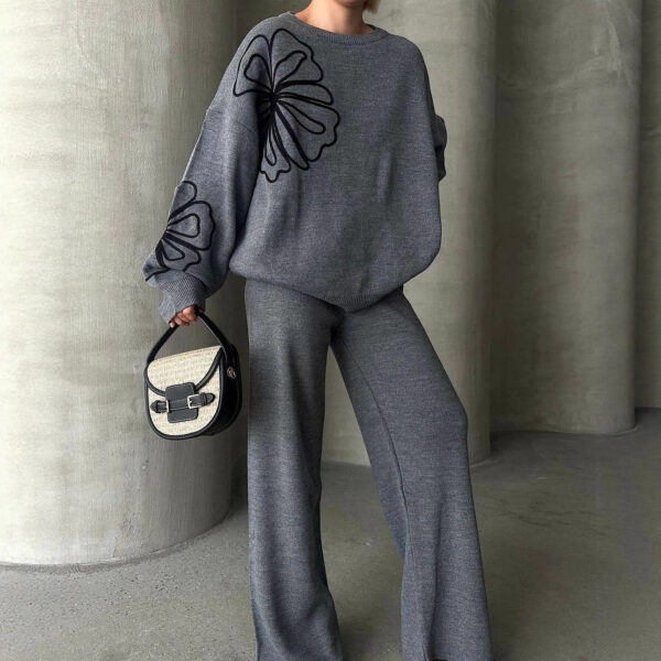 Top Loose Wide Leg Pants Two-piece Suit