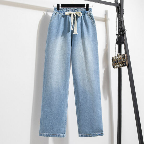 Loose Narrow Opening Tapered Mid-rise Jeans