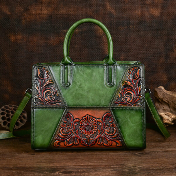 New Embossed Patchwork Womens Bag With Large Capacity